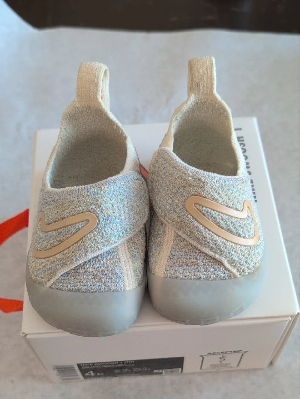 Nike Toddlers Swoosh 1 - Flyknit Slip-On Sneakers with Iridescent Knit
